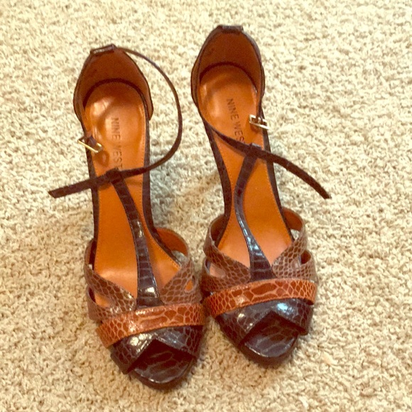 Nine West Shoes - Nine West stiletto sandal brown and orange